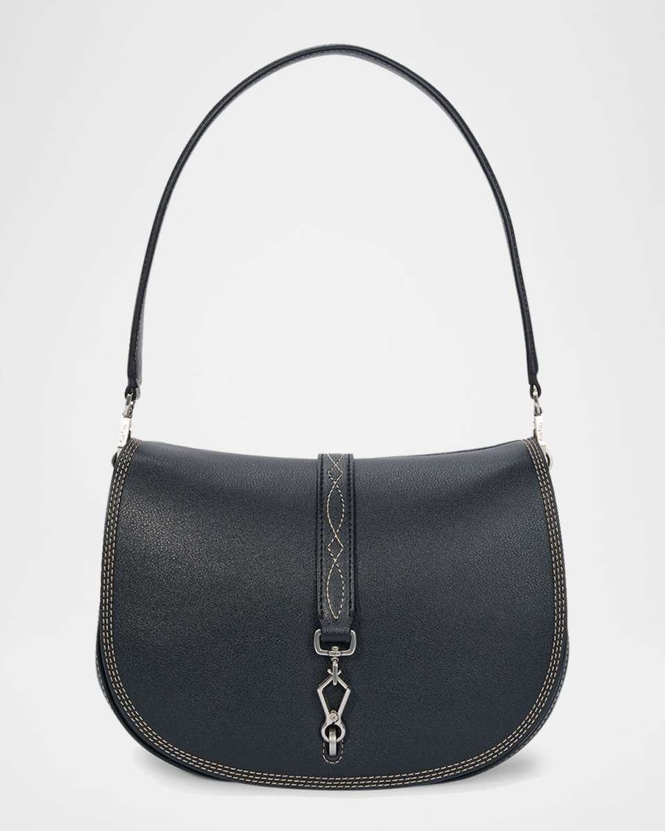 Kech Western Stitch Leather Crossbody Bag
